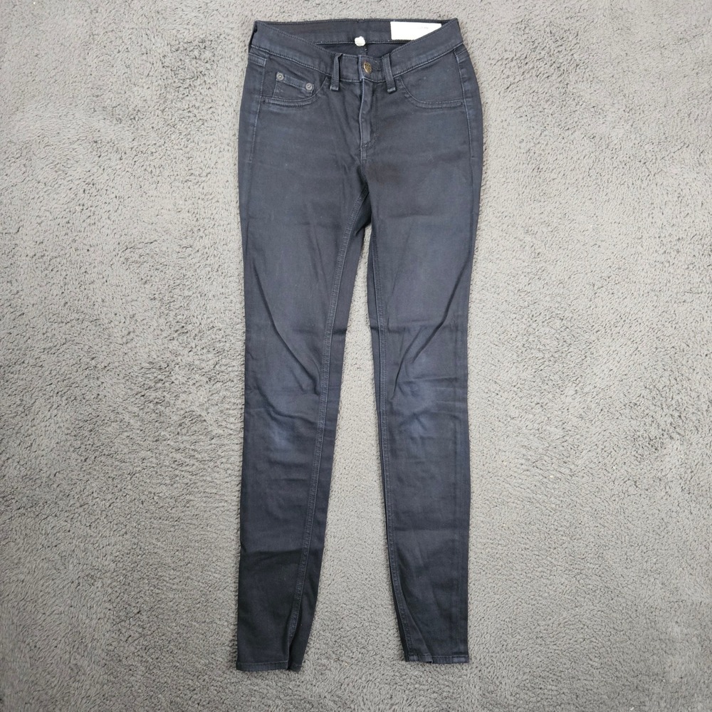 Rag & Bone JEAN Black Plush Legging Skinny Jeans W1503O163 Womens Size 24‎